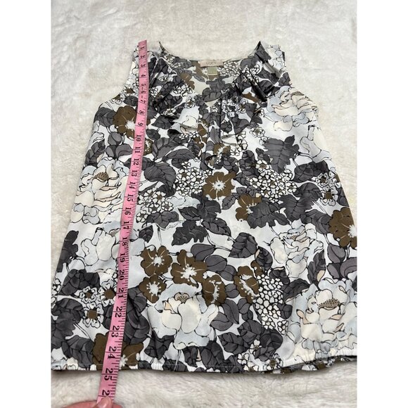 Loft Sleeveless Floral Blouse Polyester/Cotton women size small - Picture 4 of 5